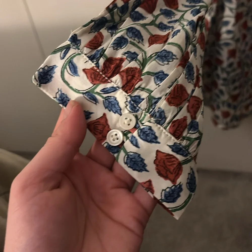 🌹 {PRICE FIRM} J.Crew Shirred Popover Top in Rosewood Floral - Picture 11 of 12